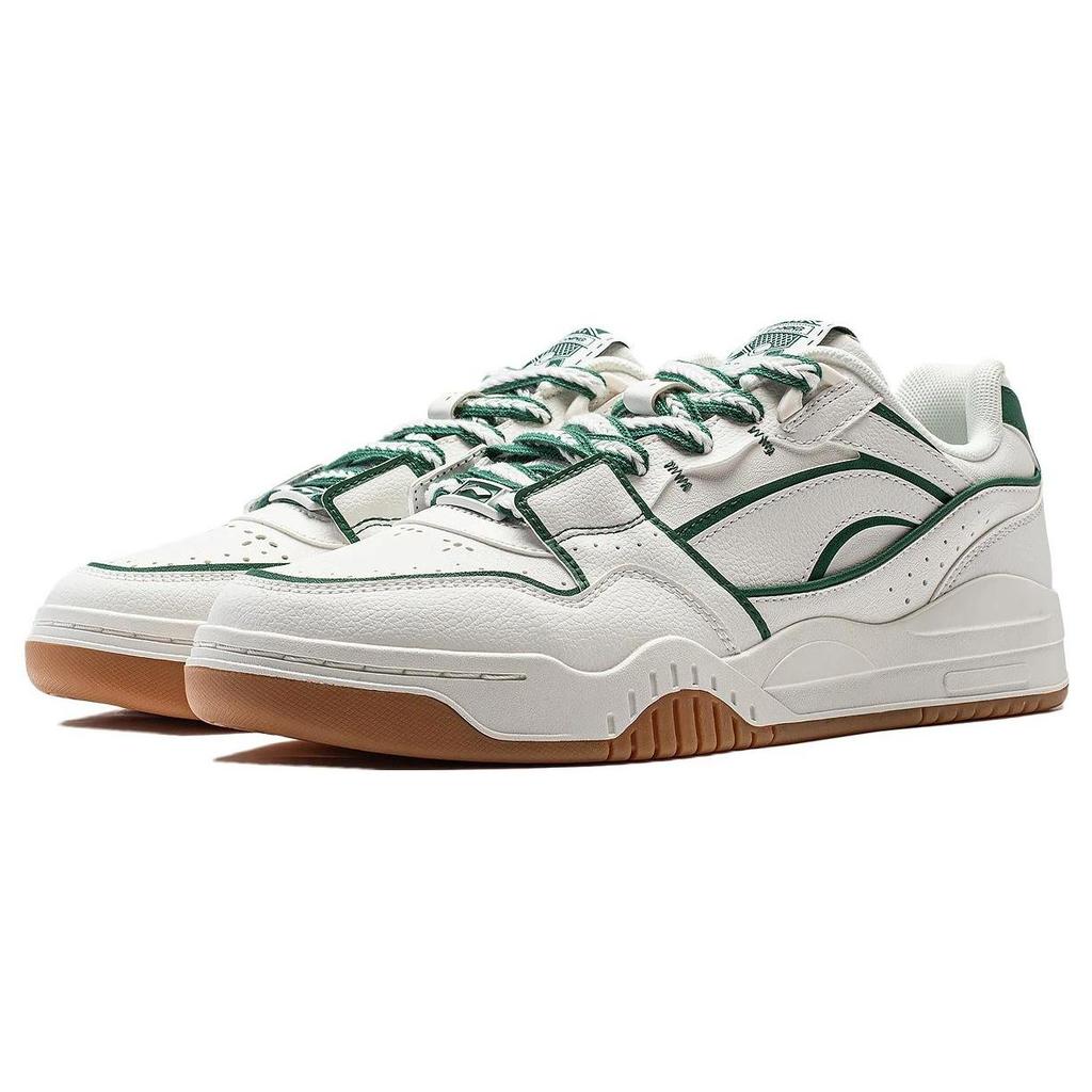 Li Ning Yuebai Wear resistant And Lightweight Low top Skateboard Shoes Women's White Green AGCS252-18