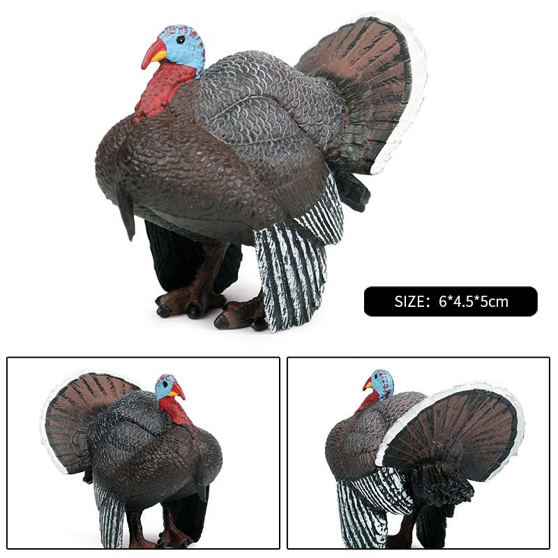 

Oenux Милые животные на ферме Курица Индейка Цыпленок Петух Фигурка Модель Фигурки Птица Миниатюрная Обучающая ПВХ Детская Игрушка