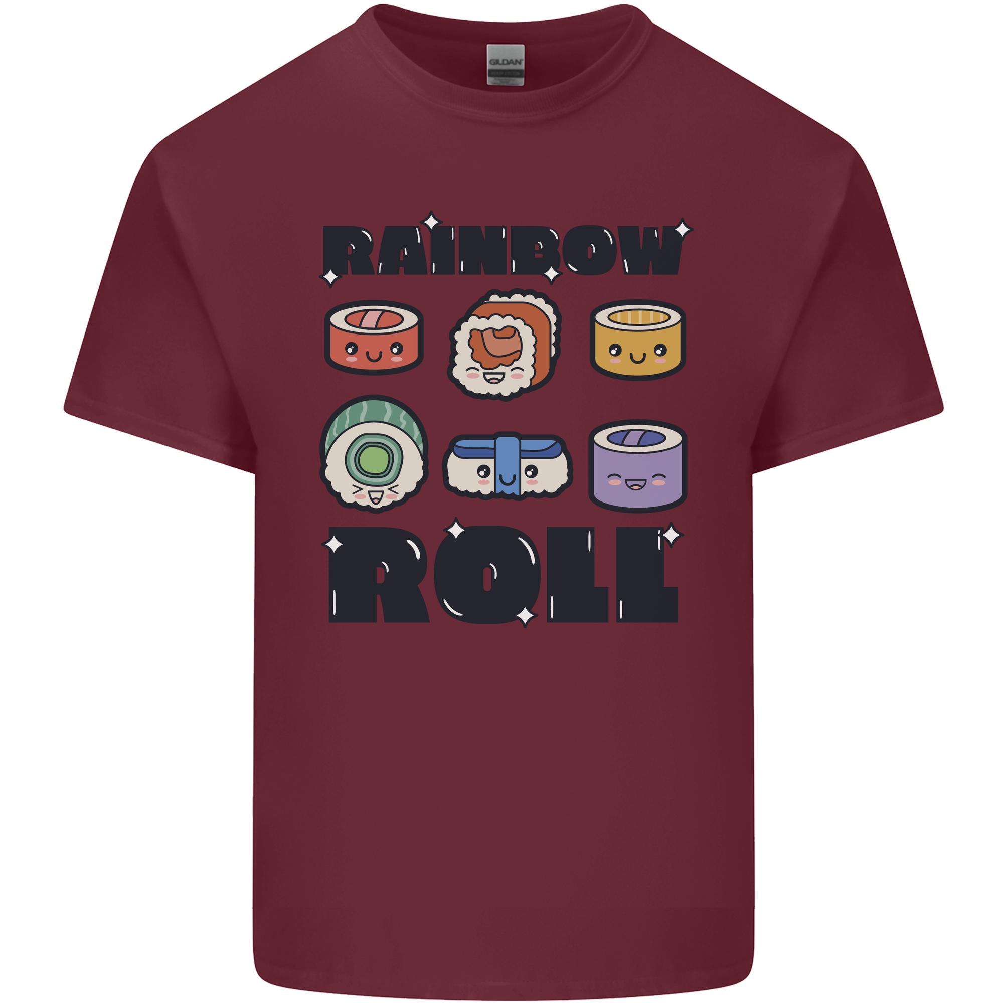 Kawaii Sushi Rainbow Roll Fish Unisexs Light Cotton TShirt S