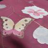 Used H-506 Nagoya Obi Nagoya Tailored Pure Silk Eight-inch Flower Arabesque Butterfly Pattern