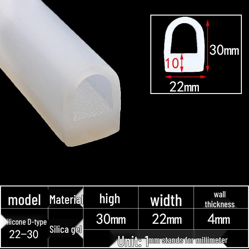 D-Shaped Silicone Sealing Strip: High-Temperature, Water-Retaining, Self-Adhesive, Anti-Collision, Shock-Absorbing for Doors & Windows