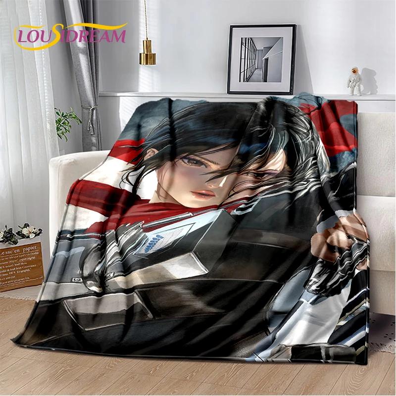 2025 Attack On Titan Eren Anime Cartoon Soft Blankets,Throw Blanket Comfortable Blanket for Picnic Beds Sofa Home Kids Gifts