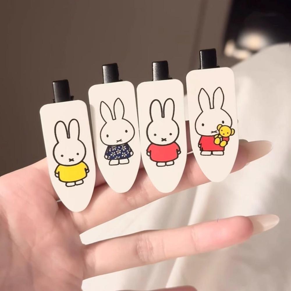 Cute Miffy Kawaii Hairpin Brown Bangs Clip Sweet Cartoon Head Accessories Student Girl Birthday Christmas Gifts