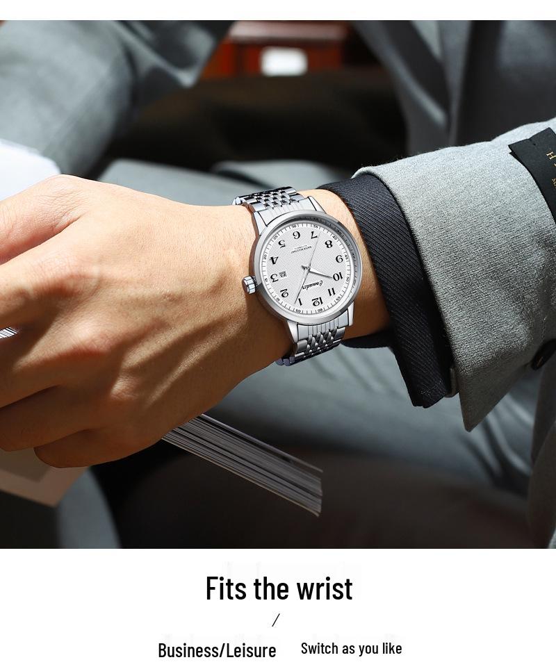 Men's Luminous Waterproof Automatic Skeleton Watch with Calendar