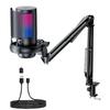 RGB USB Condenser Microphone with Desktop Tripod Stand for Gaming & Live Streaming