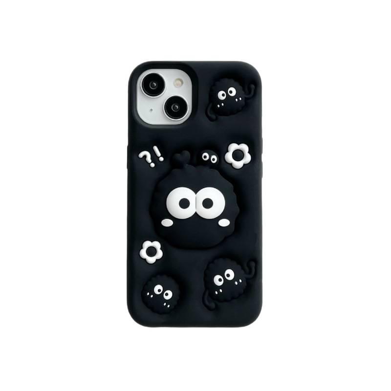 Retractable Integrated Bracket Cartoon Soft Silicone Phone Case for iPhone 11/12Pro/13Pro/15