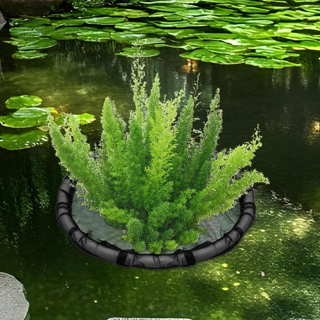 Floating Island Plant Protector Floating Island Planter 17.7inch Netting Planter Water Features Decor Fine Mesh for Garden Pond