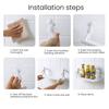 Mini Figures Storage Rack Cartoon Wall-Mounted Organizer Punch-Free Wall Storage Shelf for Kitchen Bathroom Living Room