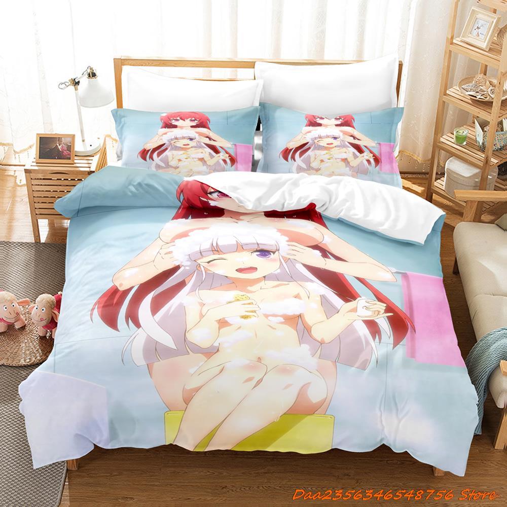Comforter The Testament Of Sister New Devil Bedding Set Cartoon Anime Three-Piece Set Adult Kid Bedroom s 3D Kawaii Girl Bet