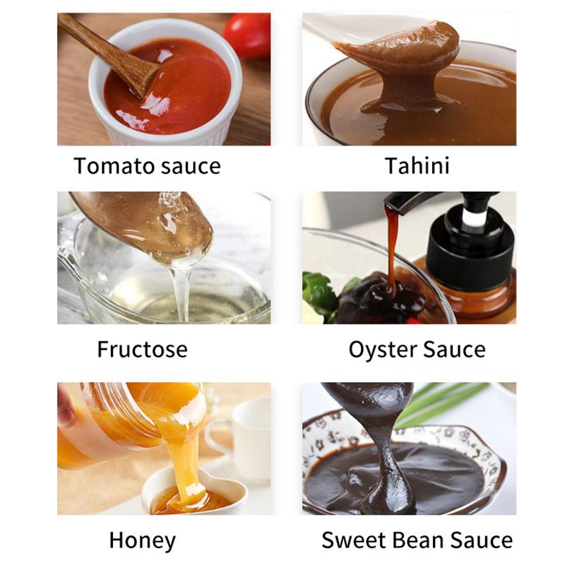 1Pc 1000Ml Hand Pressed Sugar Bottle Liquid Dispenser With Scale Coffee Syrup Bee Drip Bottle With Pump Nozzle Head Jarcontainer