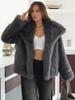 Women's Autumn and Winter New Imitation Fur Jacket Top Women's Wool Short Plush Jacket