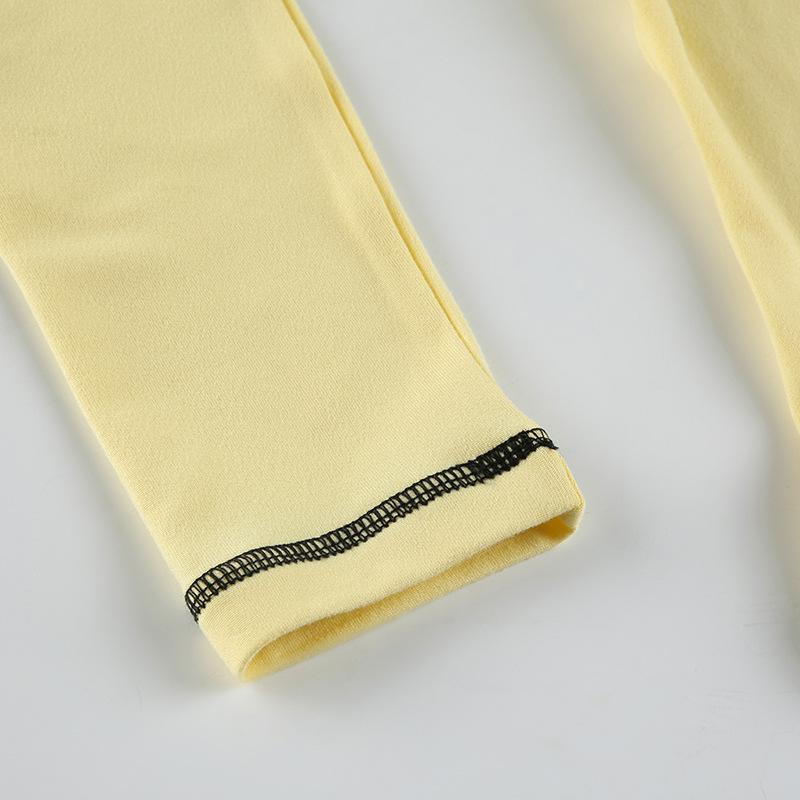 European and American autumn and winter women's sexy spicy girl one shoulder letter printed tight T-shirt top