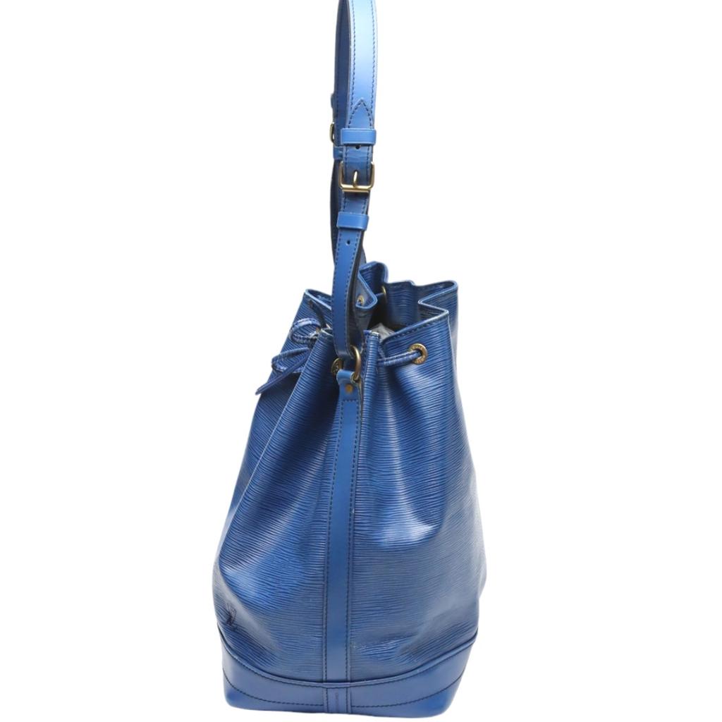 Louis Vuitton Epi Noe Shoulder Bag Epi Leather Blue Women M44005 Used