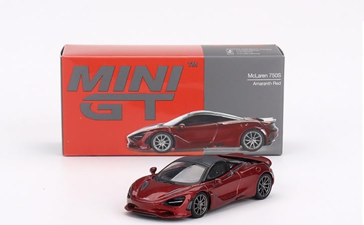MINI GT X MiJo Exclusives Scale McLaren 750S Amaranth Red Finished Product 1/64 (Left-Hand Drive)