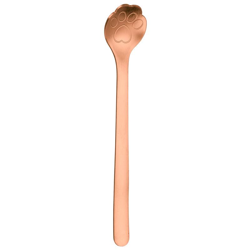 Creative Cat Paw 304 Stainless Steel Spoon - Perfect for Coffee, Ice Cream, and Desserts.