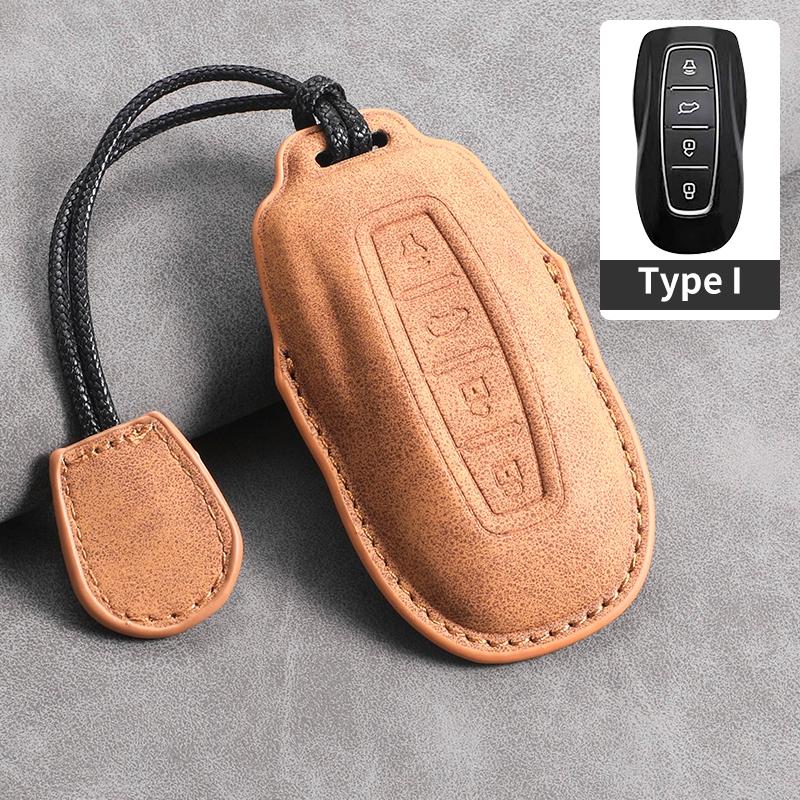 4 Buttons Leather Car Remote Key Case Cover for Ford Tourneo Custom 2025 Equator Sport Equator for JMC Territory Key Accessories