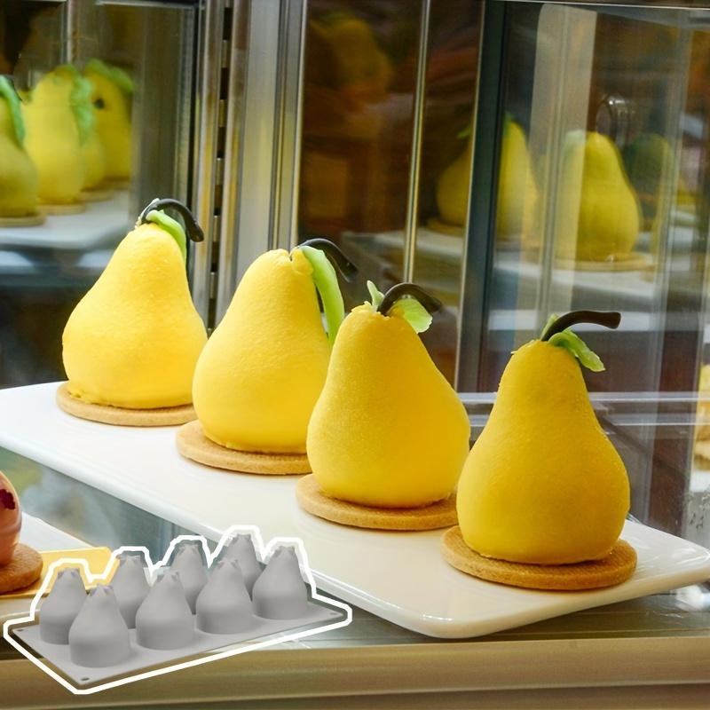 French Dessert Pear-Shaped Cake Mold Simulation Fruit Silicone Baking Pan 8 Cavity Cake Tools Mousse Decorative Baking Utensils