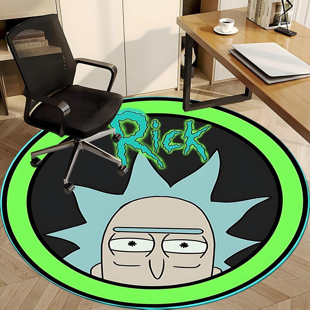 Rick and Morty Office Round Area Rug, Indoor Mat Suitable For Office,Bedroom Living Room Home Decor, Room Deco a0908181