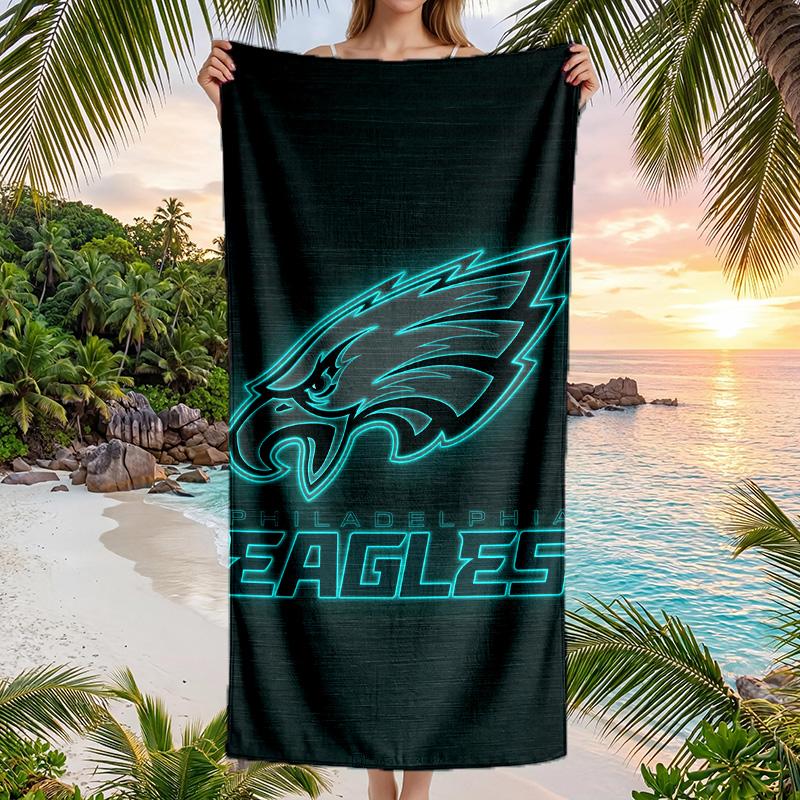 Philadelphia Eagles Fashion Beach Towel Portable Soft Quick Dry Towel For Swimming Camping Holiday Use