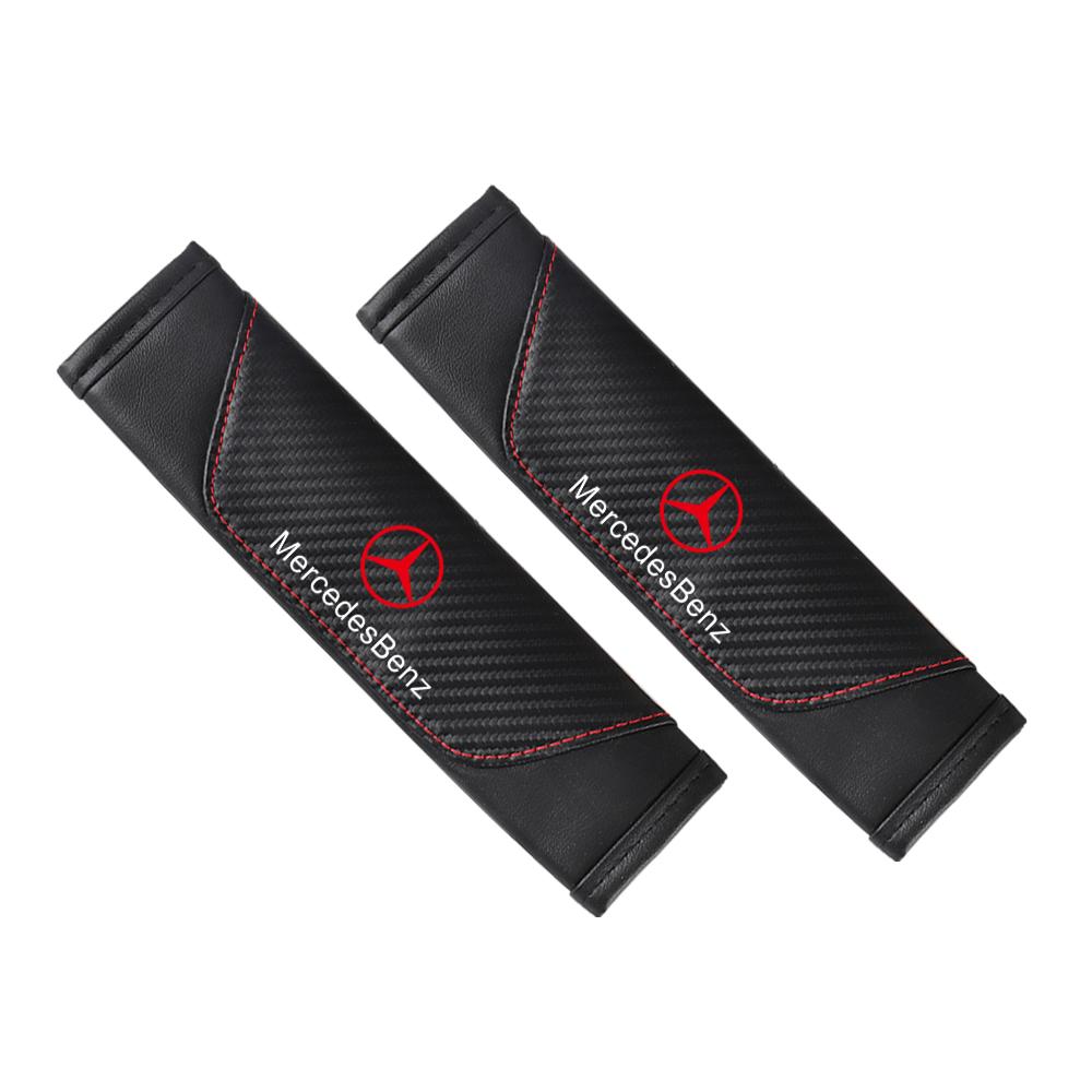 1/2pcs Car Seat Belt Cotton Safety Belt Shoulder Cover Breathable Protection For Mercedes Benz AMG W203 W206 W220 W205 W210 W108