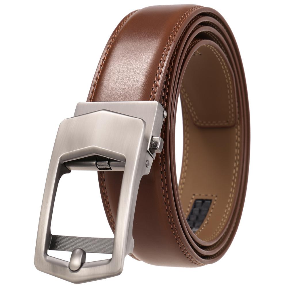 1Pcs Fashion Men'S Automatic Buckle Belt Business Casual Belt Cowhide Belt Ly36-561745-1