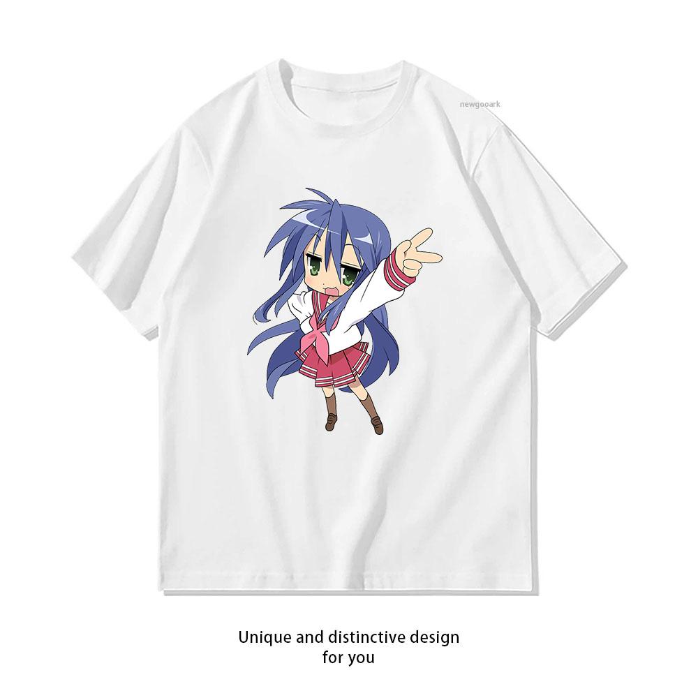 Lucky Star Konata Shirt WoUnisex Unisex Summer Oneck Breathable Graphic T Shirts Casual Simple S3XL streetwear