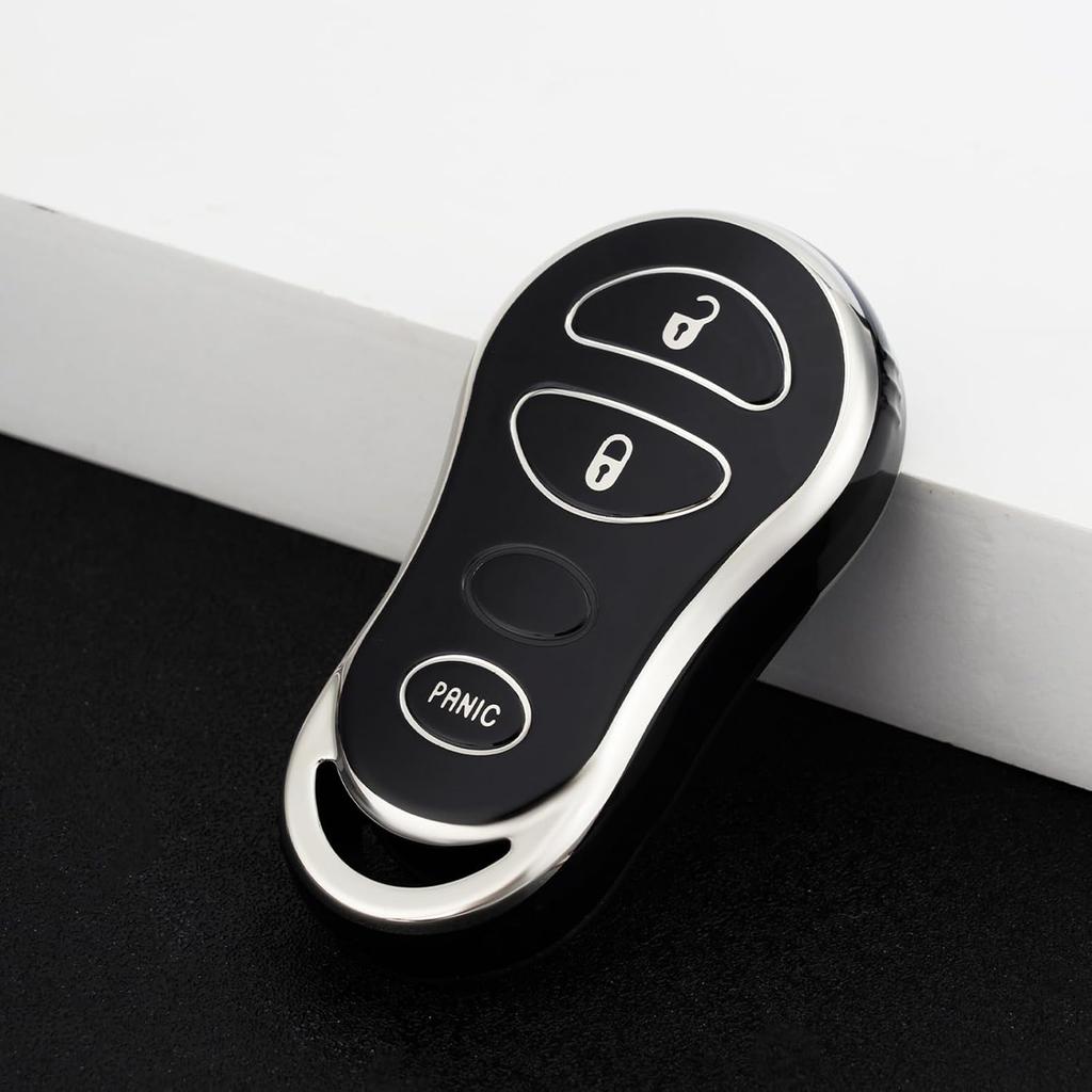 Soft TPU Full Protection Car Key Fob Cover for Dodge Durango Grand | Compatible with Dodge Caravan Dakota1999-2003/Ram Truck 1500 2500 3500