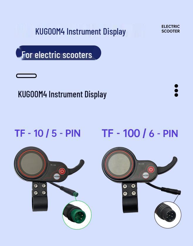 Monopattino Elettrico KUGOOM4 Acceleratore a Pollice e Display TF100-5/6 Pin