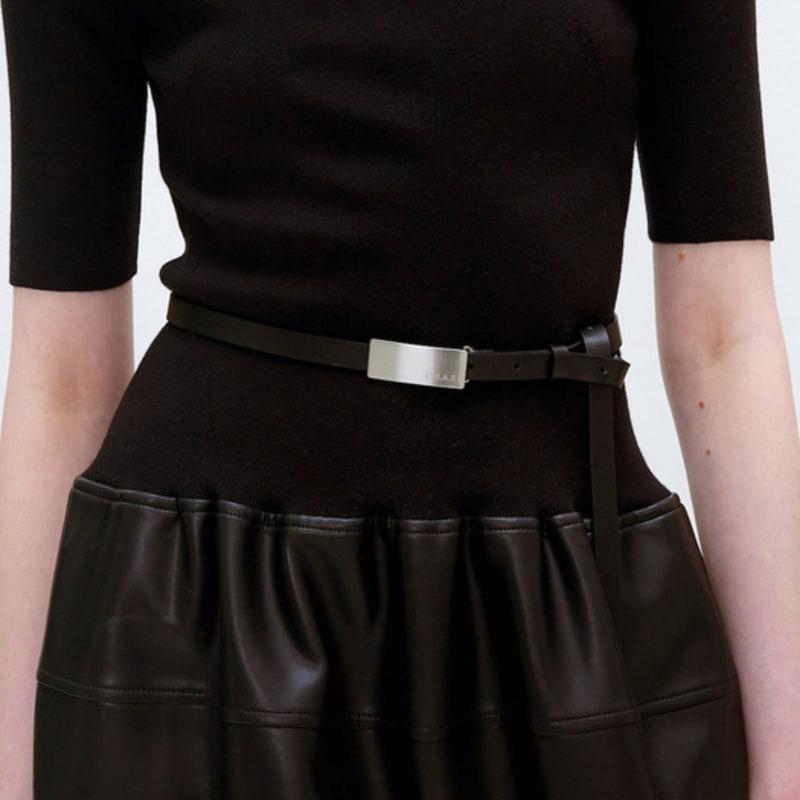 

L’H.A.S METAL PLATE LHAS SLIM BELT_BLACK FREE_H254PHC001_BK1