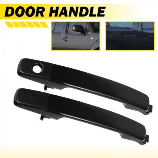 2PCS Front Left & Right Exterior Door Handle For 2005-08 Nissan Frontier Black
