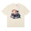 Unisex Oversized Cotton T-Shirt With Sunset Print Loose Fit Casual Tee Men Women