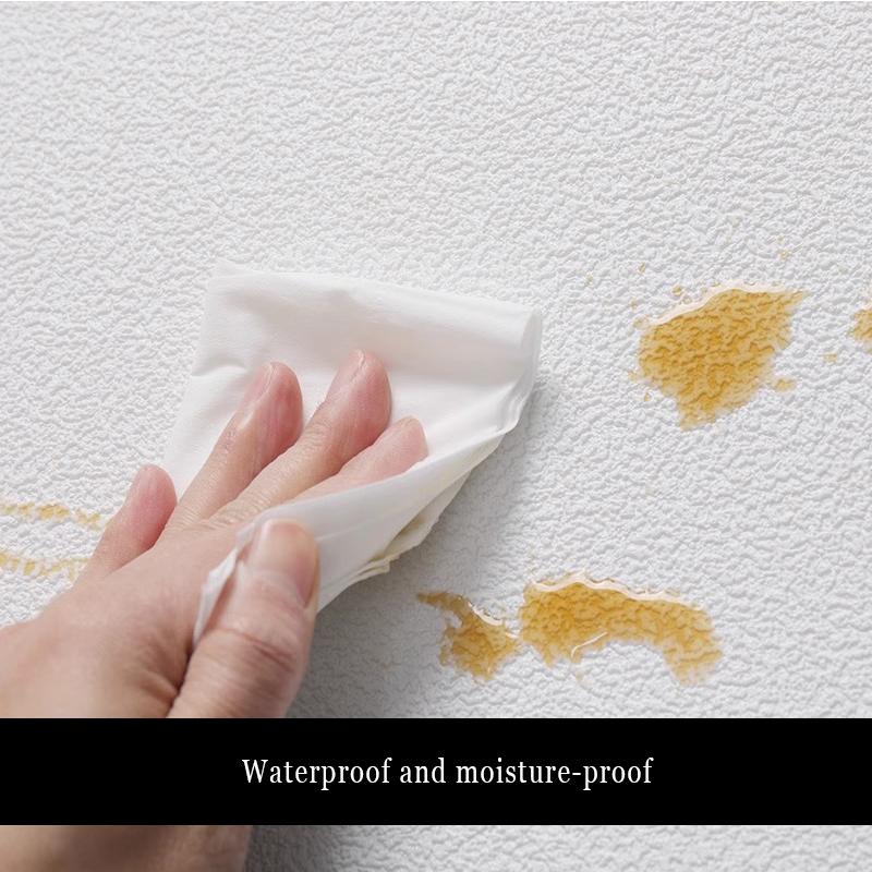 Self-Adhesive Waterproof Moisture-Proof Wall Decoration White 3d Wallpaper Bedroom Living Room TV Background Renovation Sticker