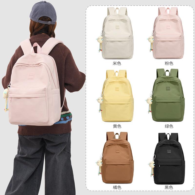 Schoolbag manufacturers wholesale 1011 new simple versatile backpack women's leisure junior high school college student schoolbag going out backpack