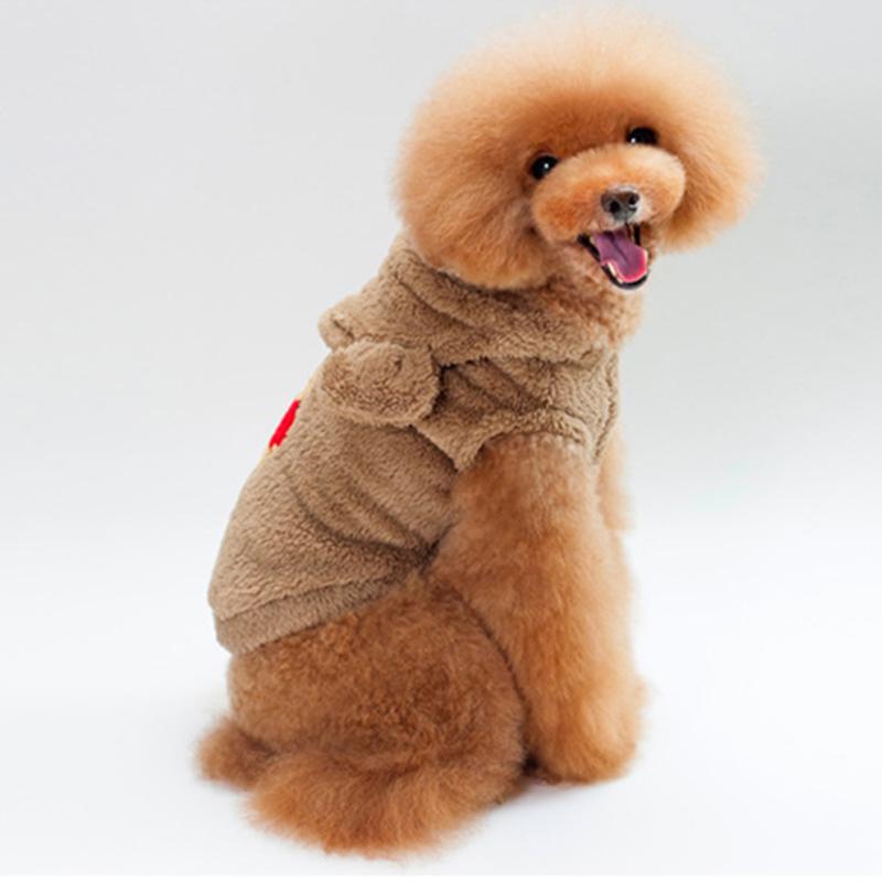 Soft Warm Puppy Hoodie Sweatshirt Winter Pet Dog Clothes For Small Dogs Cats Coat French Bulldog Jacket Chihuahua Yorkies Outfit