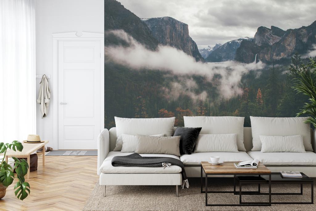 Photomural Picture Landing Stage Black - White Self-Adhesive Mural 180x120