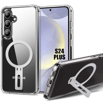 Fodral för Samsung Galaxy S24+ / S24 Plus - BOOLING - Genomskinligt Stötsäkert Silikon med Magnetiskt Stöd