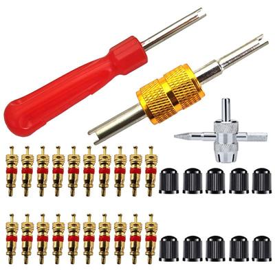 Valve Core Wrench & Screwdriver: Tire Valve Stem Installer/Remover for Motorcycles, Bicycles, and Cars