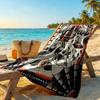 Tattoo Style Beach Towel Super Soft Microfiber Quickdry Fabric Comfortable Lightweight
