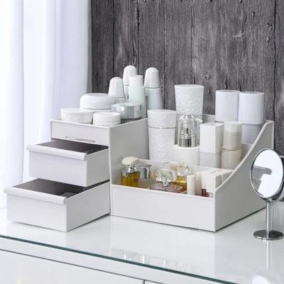 Scatola portaoggetti cosmetici di grande capacità Cassettiera a più strati Contenitore cosmetici Scatola portaoggetti da scrivania