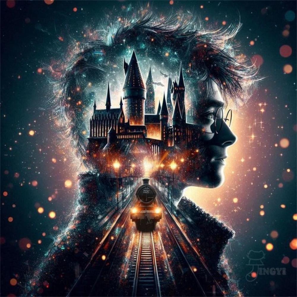 Harry Potter Hogwarts College 5D DIY Diamond Painting Kit Embroidery Handmade Art Gift Cross Stitch Crafts Home Decoration