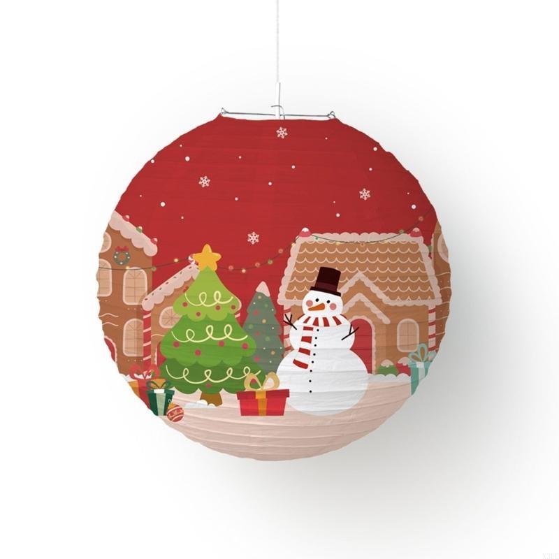 Christmas Paper Lantern Santa Christmas Tree Indoor Outdoor Garden Yard Decor X3UC