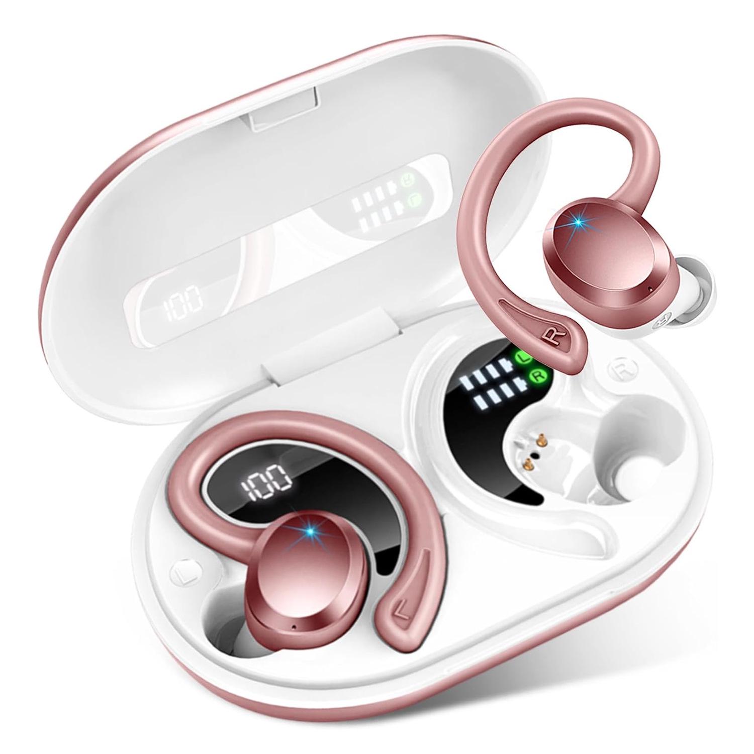 

Q38 Ear Hook Wireless Bluetooth 5.2 Earphones with Smart Digital Battery Display