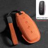 Suede Car Key Case Cover For Denza D9 Dm-I Car Key Protective Shell Accessories