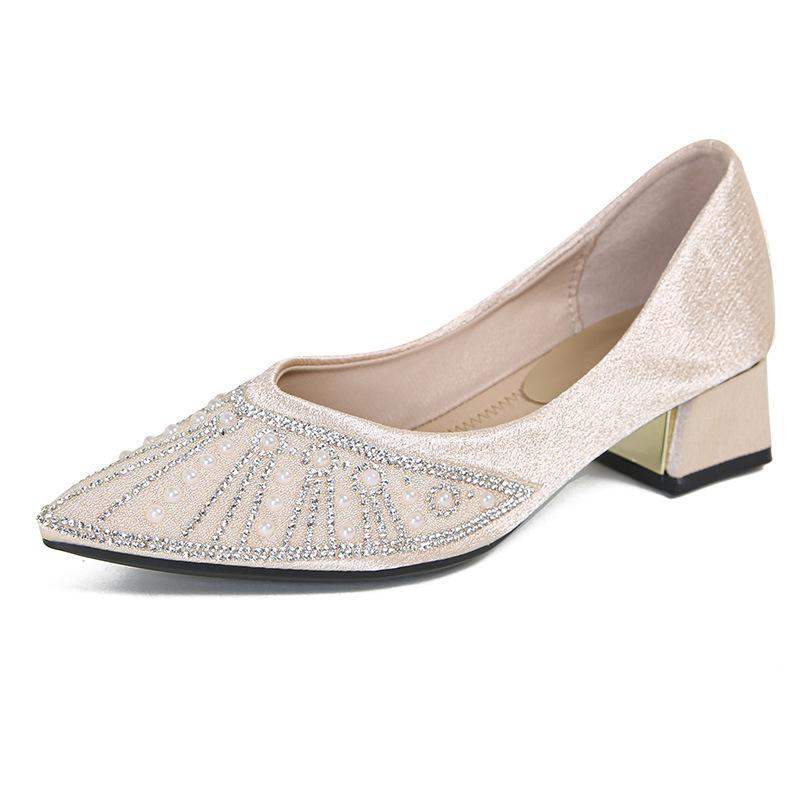Fashion Shoes for Women's Wedding Bridal Shoes 2025 Crystal Elegant Pointed Toe Thin High Heel Sexy Women's Party Shoe Pumps Women Shoe