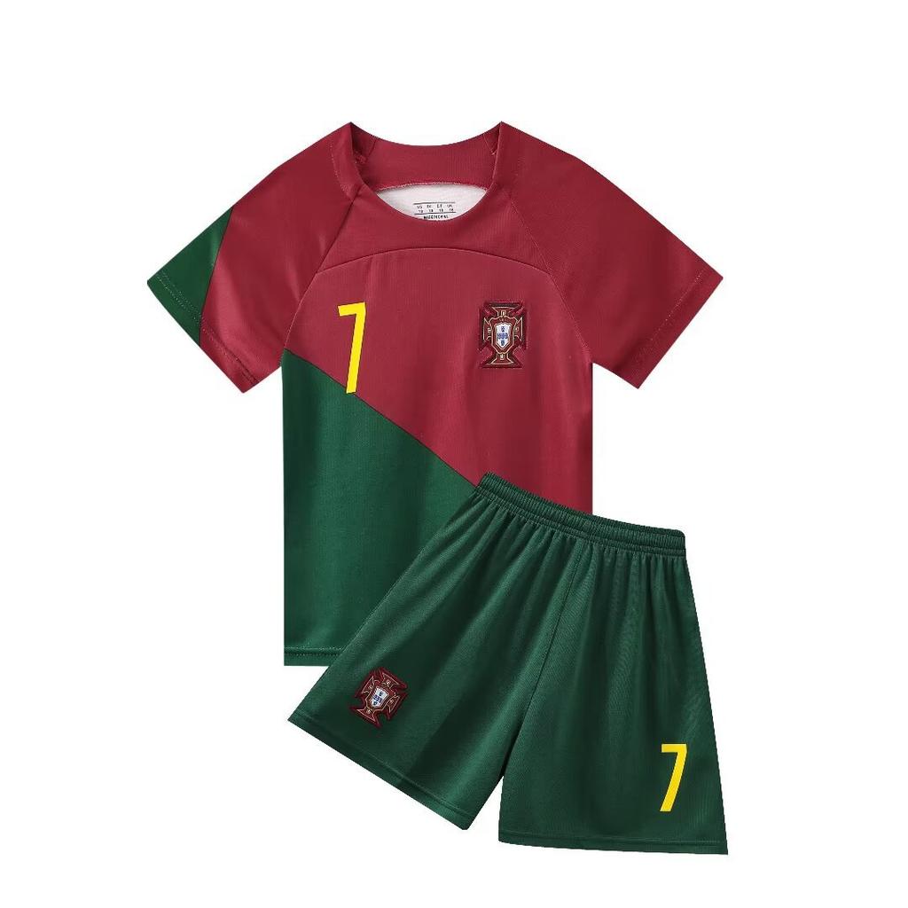 22-23 Portugal Home Team No. 7 National Team Football Jersey Set Men'S Jersey Jersey Children'S Clothing 14-2Xl