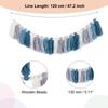 Bohemian Yarn Tassel Garland with Wood Beads 3.9Ft Wall Hanging Tassels Banner Western Room Decor for Bedroom Office Nursery