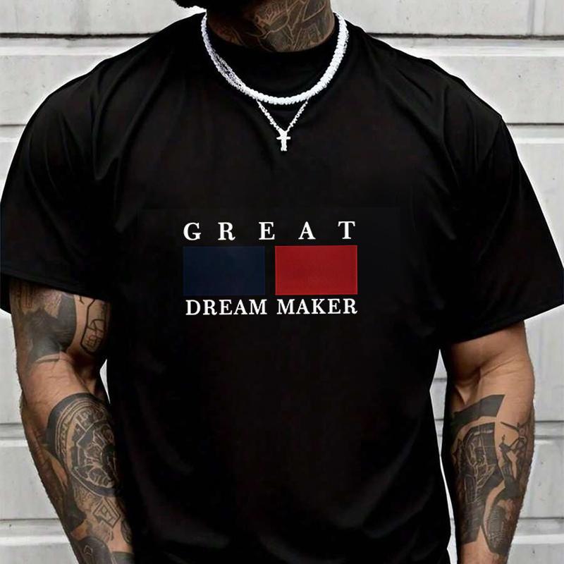 Great Dream Maker Men's Casual Tshirts For Summer Short Sleeve Comfortable Tops