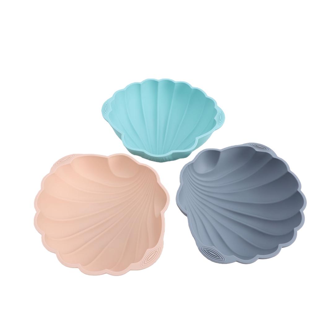 3pcs Silicone Shell Cake Mold Large Seashell Non Stick Easy Release Cheesecake Mold for Party Wedding