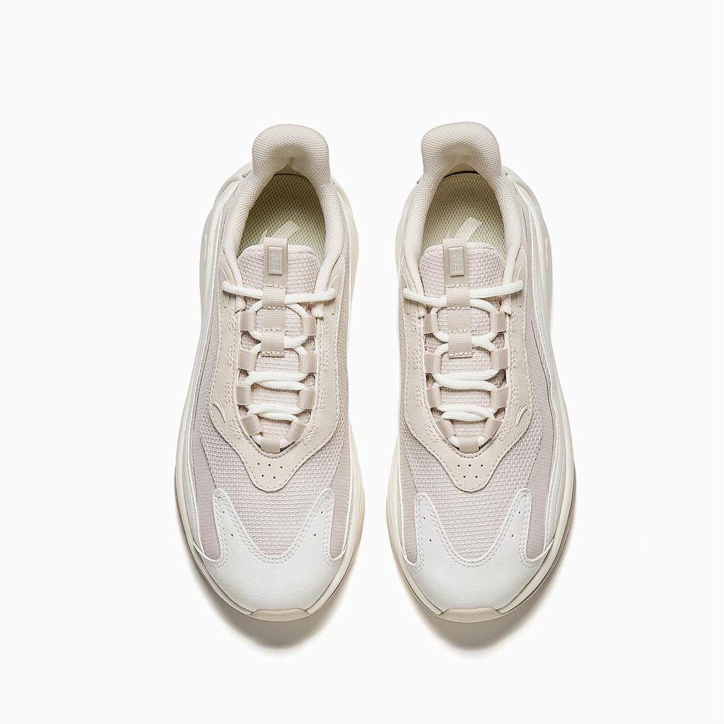 Anta Chao Bai 4S Trendy Versatile Comfortable Non-Slip Wear-Resistant Low-Top Casual Shoes Women Casual Shoes Ivory-White 122518846R-1