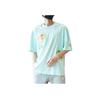 Adidas Cartoon Print Casual Short Sleeve T-Shirt Unisex Tops Light-Aqua-Blue JE0951
